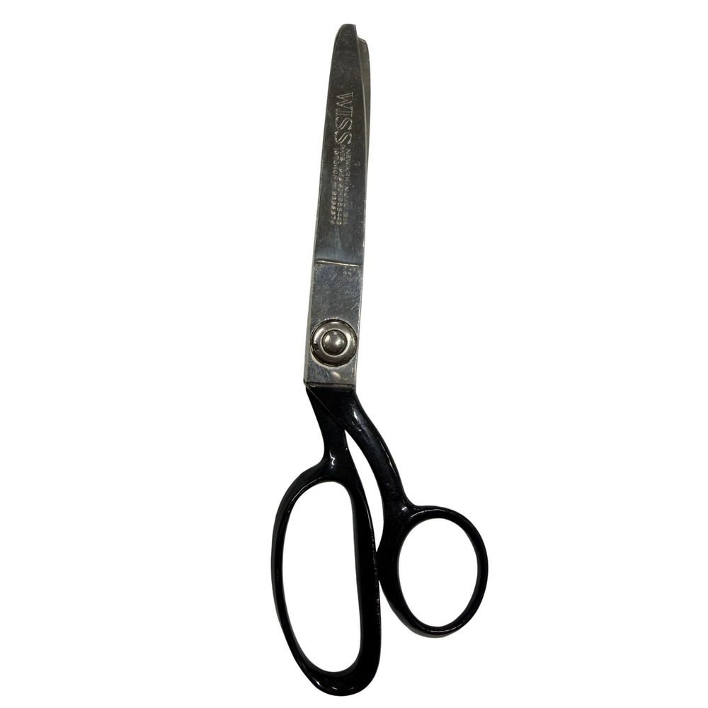 Vintage Wiss Newark NJ Pinking Shears 9 Inch Zig Zag Fabric Scissors Made in USA